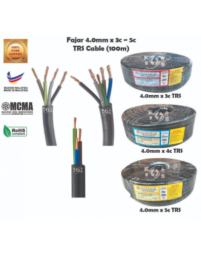 1.5MM X 3C X 100M TRS CABLE [FAJAR]
